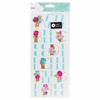 American Crafts - Dear Lizzy Serendipity Collection - Clear Sticker Book - Letters and Numbers