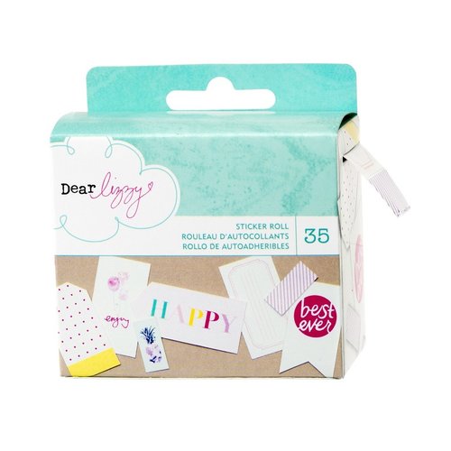 American Crafts - Dear Lizzy Collection - Serendipity - Printed Sticker Roll