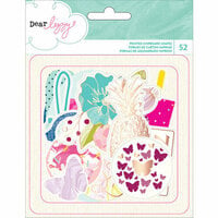 American Crafts - Dear Lizzy Serendipity Collection - Die Cut Cardstock Shapes with Foil Accents