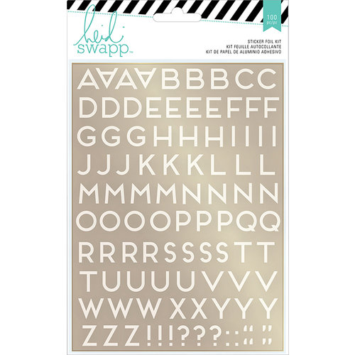 Heidi Swapp - Wanderlust Collection - Memorydex - Foil Sticker Kit - Alphabets - Gold