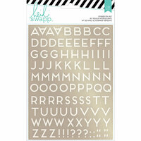 Heidi Swapp - Wanderlust Collection - Memorydex - Foil Sticker Kit - Alphabets - Gold
