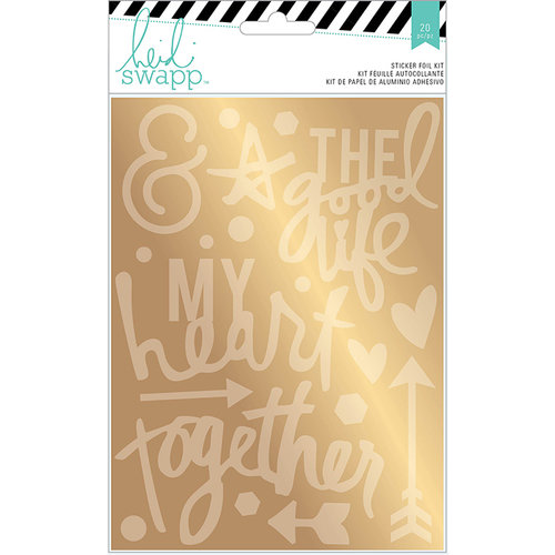 Heidi Swapp - Wanderlust Collection - Memorydex - Foil Sticker Kit - Together - Gold