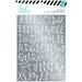 Heidi Swapp - Wanderlust Collection - Foil Rub On Kit - Alphabets