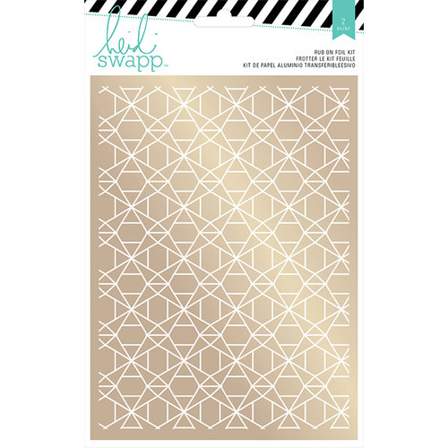 Heidi Swapp - Wanderlust Collection - Foil Rub On Kit - Geometric