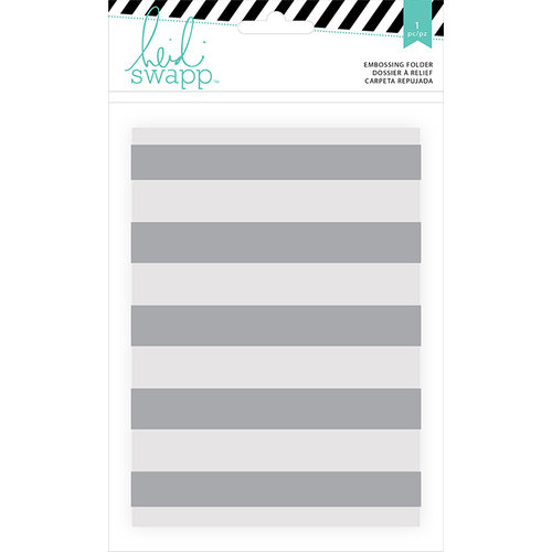 Heidi Swapp - Wanderlust Collection - 5 x 7 Embossing Folders - Stripe