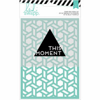 Heidi Swapp - Wanderlust Collection - Stamp and Stencil Set - 5 x 7 - This Moment