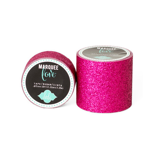 Heidi Swapp - Marquee Love Collection - Glitter Tape - Pink - 0.875 Inches Wide