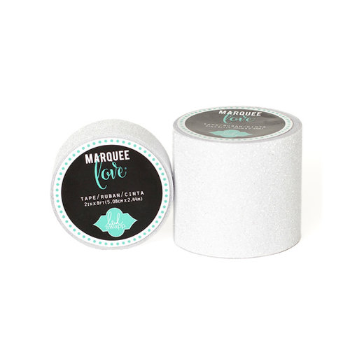 Heidi Swapp - Marquee Love Collection - Glitter Tape - White - 0.875 Inches Wide