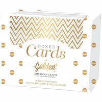 American Crafts - Boxed Card Set - Golden - Gold Foil