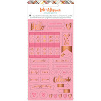 Amy Tangerine - Late Afternoon Collection - Embossed Puffy Stickers with Debossing and Copper Foil Accents