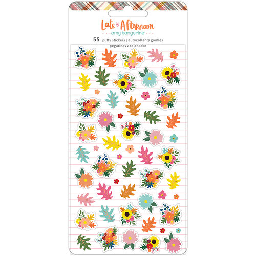 Amy Tangerine - Late Afternoon Collection - Mini Puffy Stickers with Copper Foil Accents