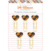Amy Tangerine - Late Afternoon Collection - Heart Paperclips - Tortoise Shell