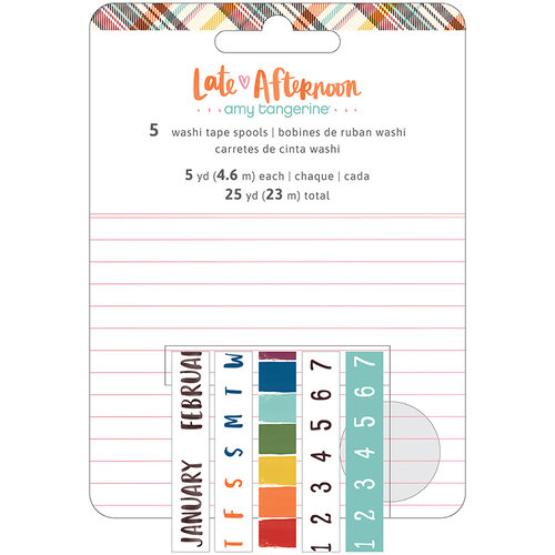 Amy Tangerine - Late Afternoon Collection - Washi Tape - Calendar