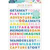 American Crafts - Go the Scenic Route Collection - Puffy Word Stickers with Navy Foil Accents