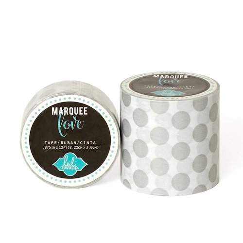 Heidi Swapp - Marquee Love Collection - Washi Tape - Silver Foil Polka Dot - 2 Inches Wide