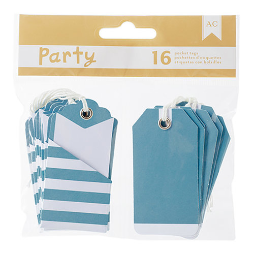 American Crafts - DIY Party - Pocket Tags - Blue