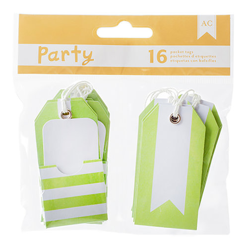 American Crafts - DIY Party - Pocket Tags - Green