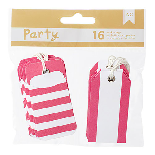 American Crafts - DIY Party - Pocket Tags - Pink