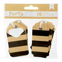 American Crafts - DIY Party - Pocket Tags - Black and Kraft