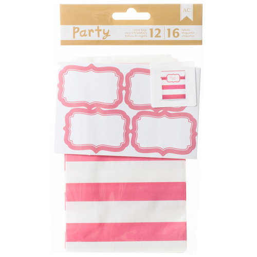 American Crafts - DIY Party Treat Bags and Labels - Pink