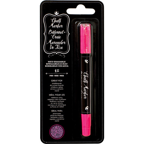 American Crafts - Wet-Erasable Chalk Marker Crayon - Pink