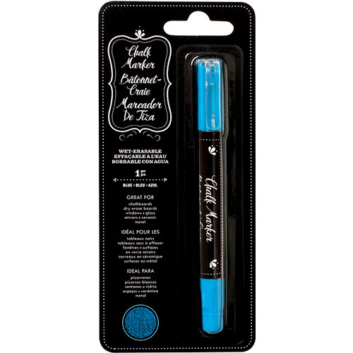 American Crafts - Wet-Erasable Chalk Marker Crayon - Blue