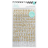 Heidi Swapp - Hello Beautiful Collection - Memory Planner - Glitter Alphabet Stickers - Gold and Silver