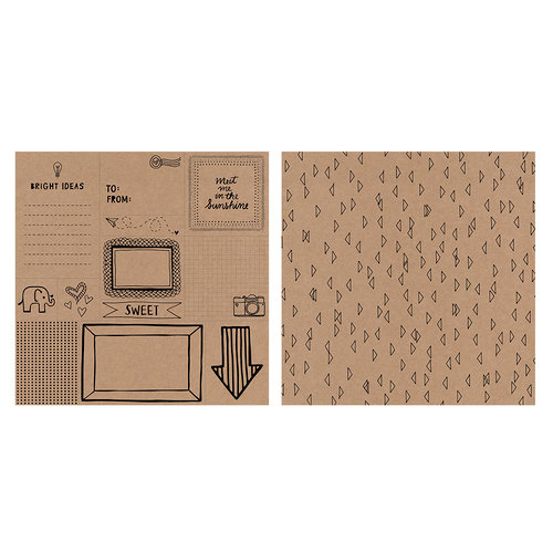 American Crafts - Rise and Shine Collection - 12 x 12 Kraft Paper - Monroe