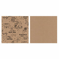 American Crafts - Rise and Shine Collection - 12 x 12 Kraft Paper - Kirsten