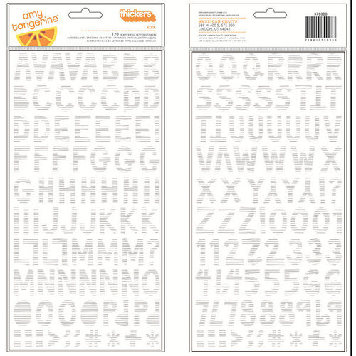 American Crafts - Amy Tangerine Collection - Rise and Shine - Thickers - Foil - Alyx - Silver