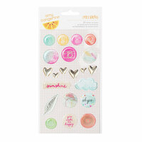 American Crafts - Amy Tangerine Collection - Rise and Shine - Epoxy Stickers
