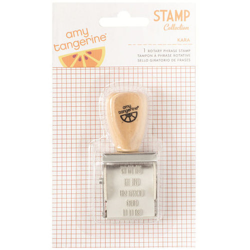 American Crafts - Amy Tangerine Collection - Rise and Shine - Rotary Phrase Stamp - Kara