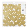 American Crafts - Fine and Dandy Collection - 12 x 12 Die Cut Foam Hearts - Glitter Gold