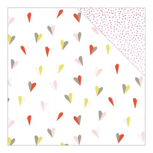 American Crafts - Dear Lizzy Collection - Fine and Dandy - 12 x 12 Double Sided Paper - Love Fest