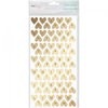 American Crafts - Fine and Dandy Collection - Thickers - Foil - Sparkling - Gold Hearts