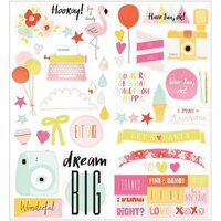 American Crafts - Fine and Dandy Collection - Cardstock Stickers - Accent and Phrase