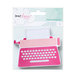 American Crafts - Dear Lizzy Collection - Fine and Dandy - Shaped Paper Pad - Typewriter