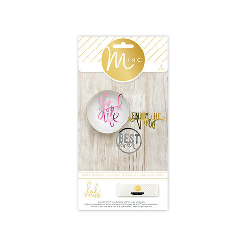 Heidi Swapp - MINC Collection - Die Cut Cardstock Pieces - Phrases