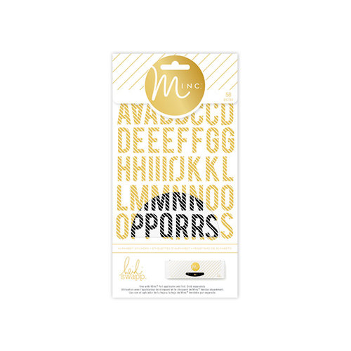 Heidi Swapp - MINC Collection - Cardstock Stickers - Alphabet - Stripe