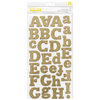American Crafts - Thickers - Eric - Chipboard Glitter Alpha Stickers - Gold
