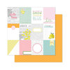 Pink Paislee - Citrus Bliss Collection - 12 x 12 Double Sided Paper - Hello