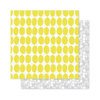 Pink Paislee - Citrus Bliss Collection - 12 x 12 Double Sided Paper - Lemonade