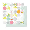 Pink Paislee - Citrus Bliss Collection - 12 x 12 Double Sided Paper - Sour