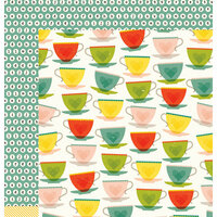 American Crafts - True Stories Collection - 12 x 12 Double Sided Paper - Green Tea