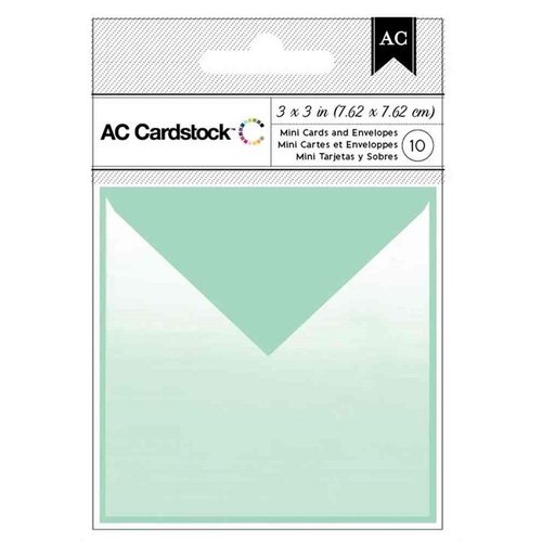 American Crafts - Mini Cards and Envelopes - 3 x 3 - Mint