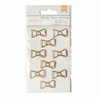 American Crafts - Paper Clips - Gold Bowties