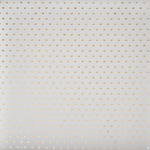 American Crafts - DIY Shop 3 Collection - 12 x 12 Vellum with Foil Accents - Hearts