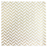 American Crafts - DIY Shop 3 Collection - 12 x 12 Acetate Paper with Foil Accents - Herringbone