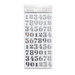 American Crafts - DIY Shop 3 Collection - Thickers - Silver Foil - Numbers - Silver