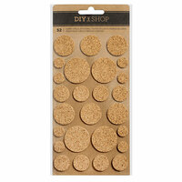 American Crafts - DIY Shop 3 Collection - Cork Stickers - Circles